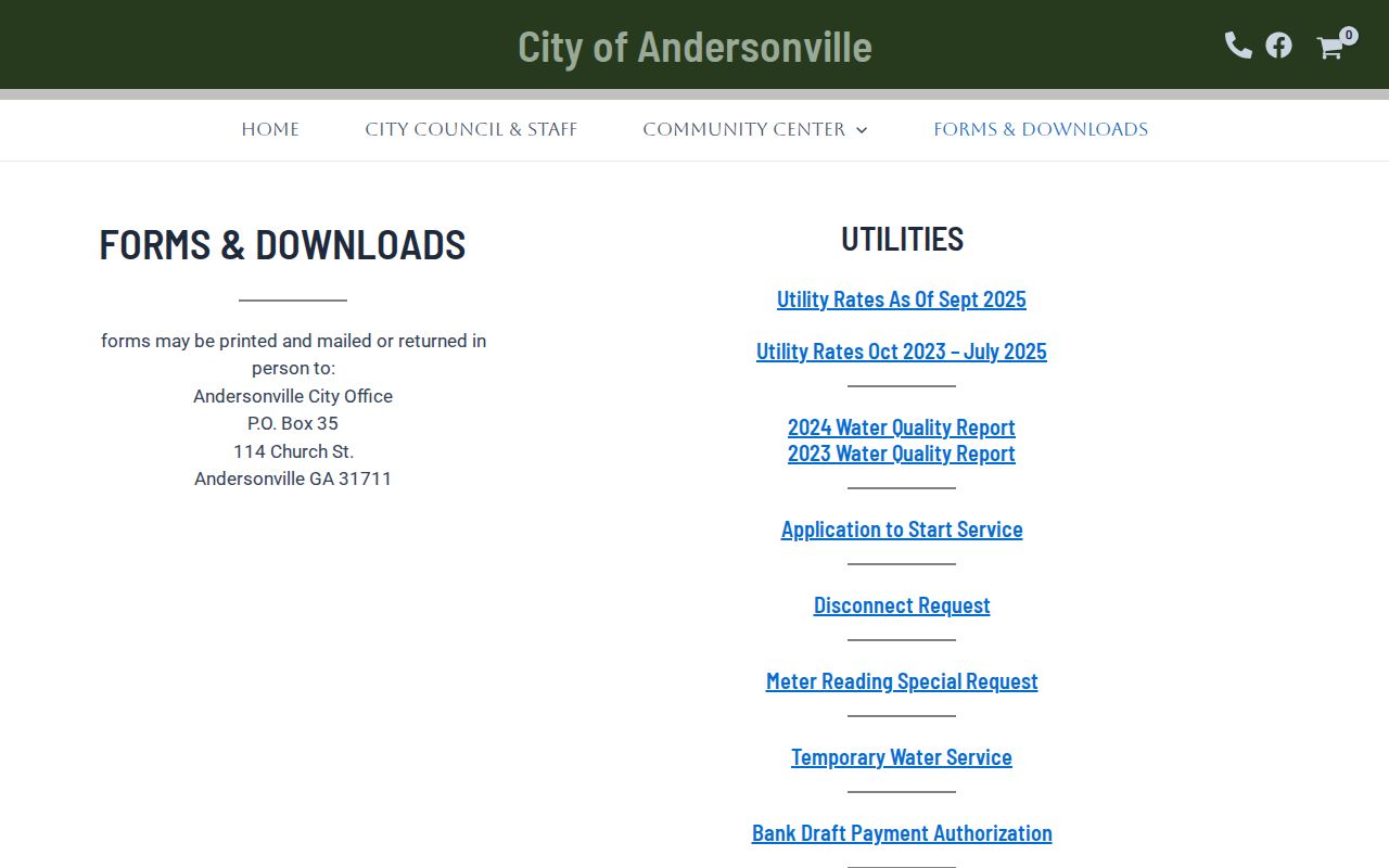 Andersonville court docket comparison with official city forms