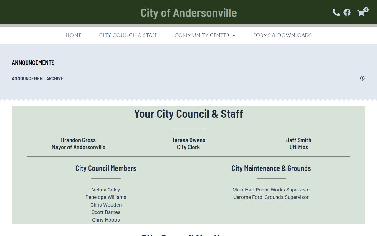 Andersonville court docket compared with city council minutes