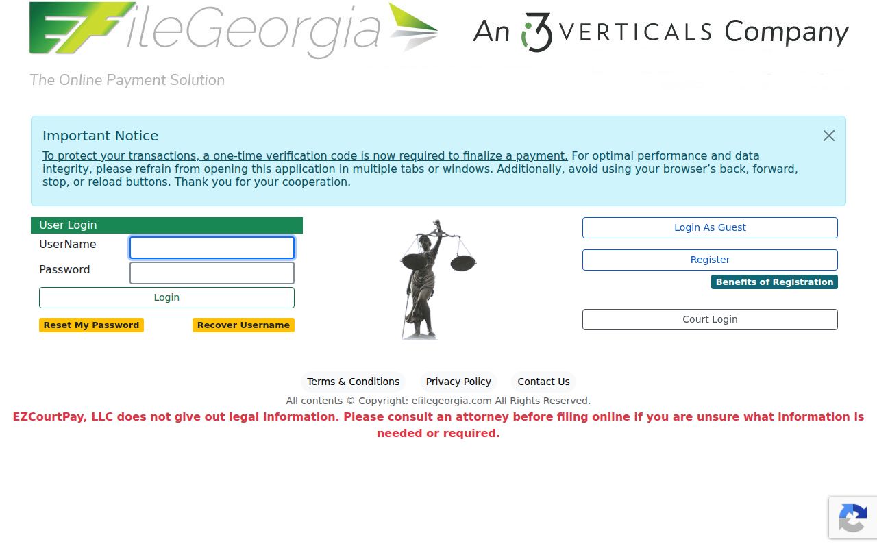 eFile Georgia route used for Magistrate civil filing access