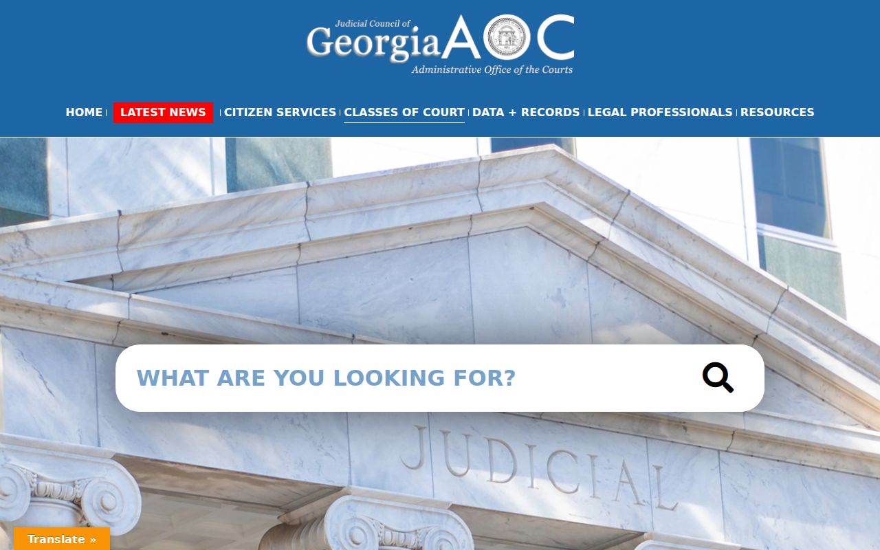 Sumter County court records and Georgia court classes