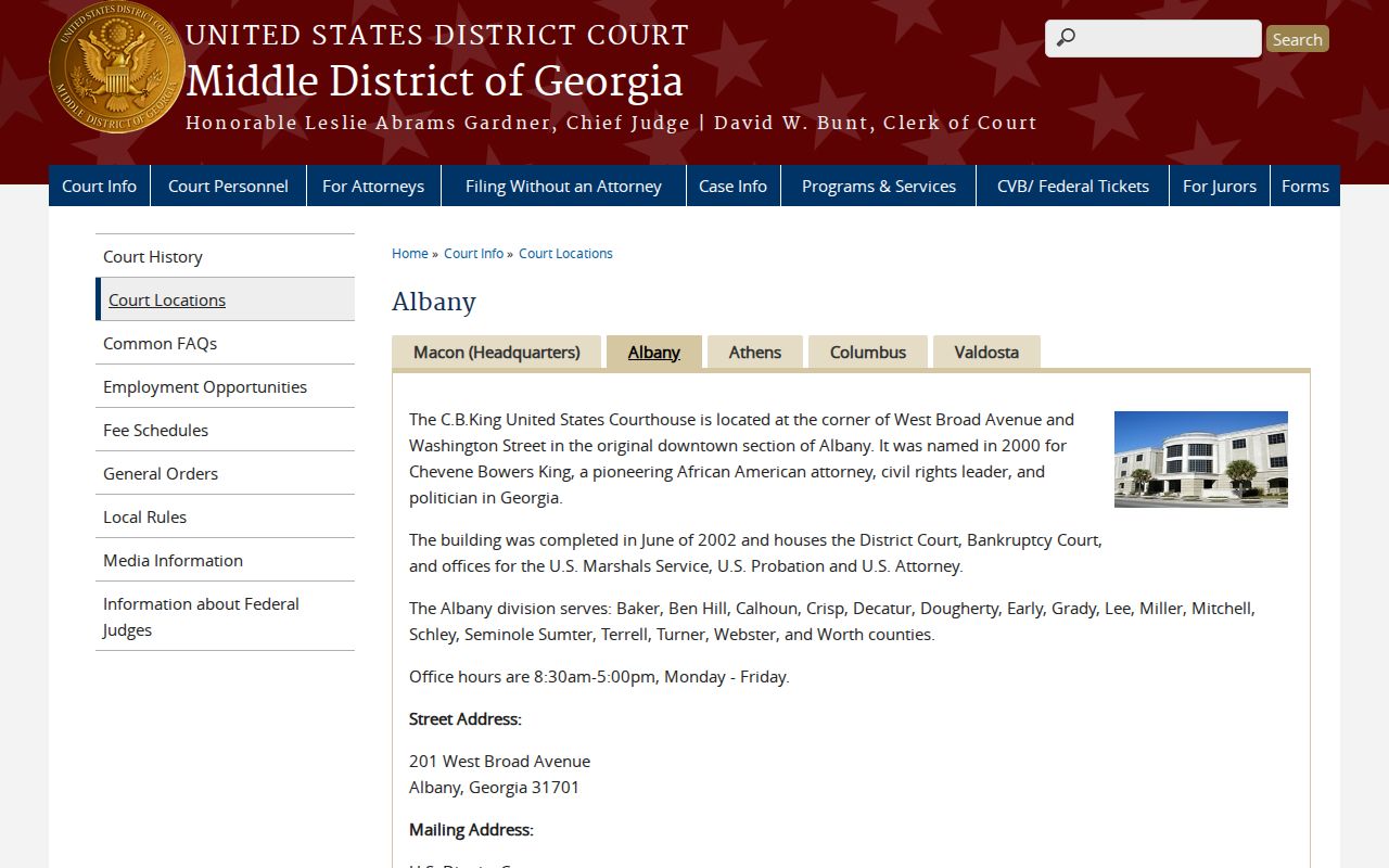 Sumter County federal court records Albany Division