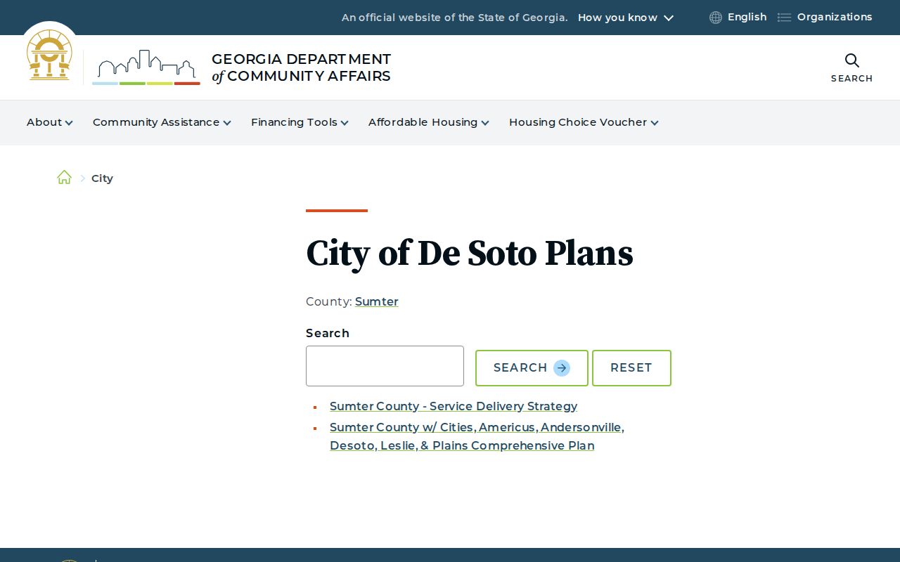 De Soto court docket compared with Georgia DCA planning records